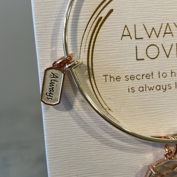 Unwritten Always Love Rose Gold 14K Gold Plated Charms Adjustable Bracelet - Picture 3 of 4